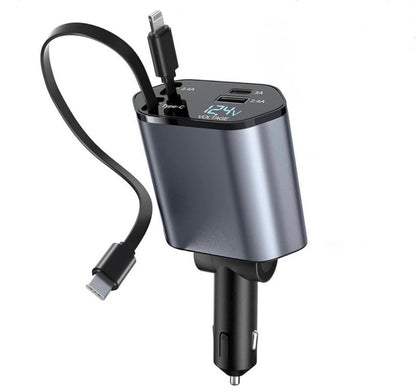 Einziehbares USB-C Autoladegerät